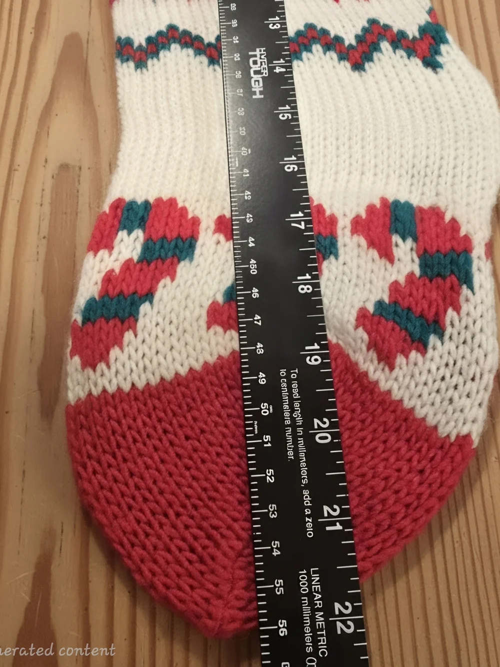 SET OF 5 Vintage Hand Knit Christmas Stockings Classic Retro Fair Isle  22-in.
